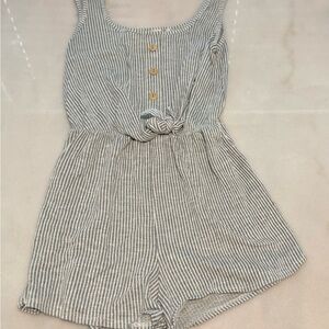 Striped Gray Romper